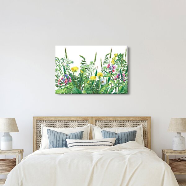 Tablou - Flori de pajiște pictate (90x60 cm)