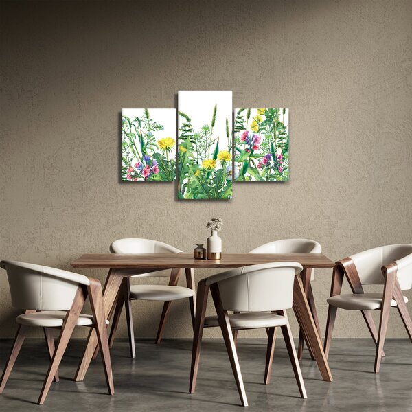 Tablou - Flori de pajiște pictate (90x60 cm)