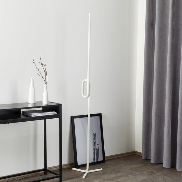 Foscarini Tobia terra lampă de podea LED, alb, reglabil, Alb, Camera de zi / sufragerie, Metal, Design