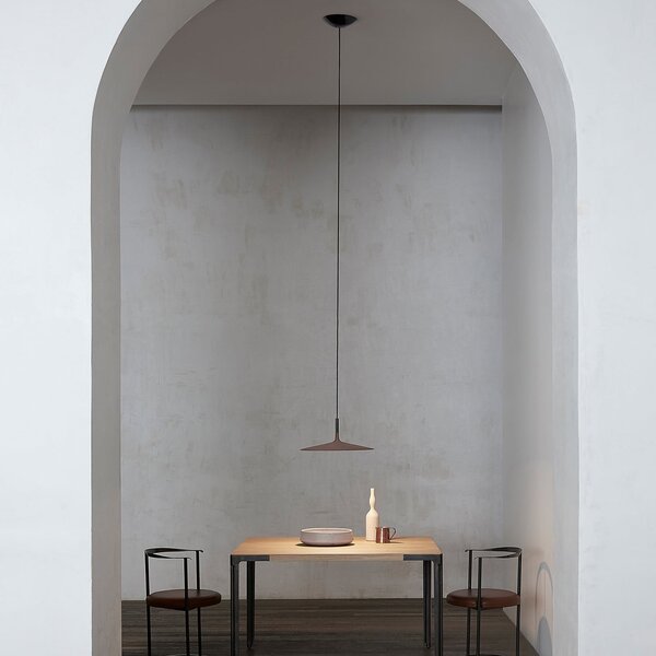 Foscarini MyLight Aplomb large, lampă susp. maro, reglabil, Maro / Rugină, Bucătărie, Beton, Design