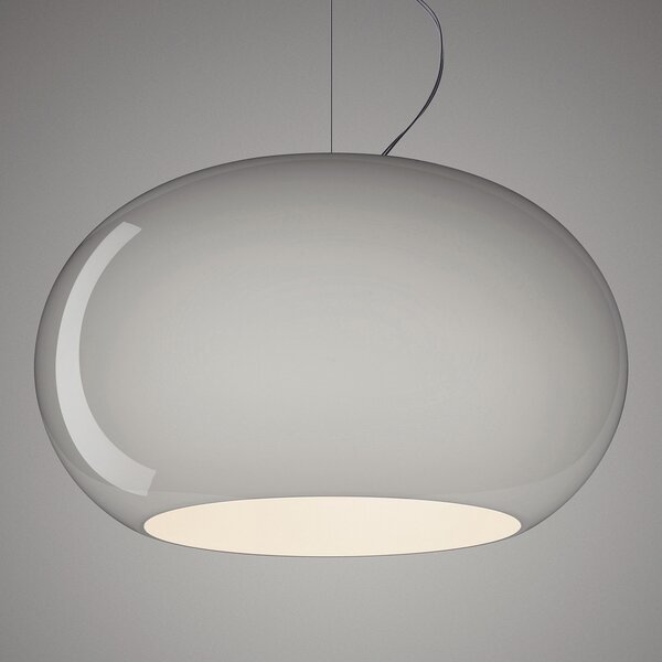 Foscarini Buds 2 lampă pendul LED, E27 gri, reglabil, Gri, Bucătărie, Sticlă, Design