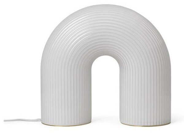 Lampă de masă ferm LIVING, Vuelta, reglabil, Alb, Camera de zi, Sticlă, Design
