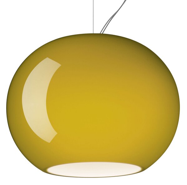 Foscarini Buds 3 pendul LED, E27 galben-verzui, reglabil, Galben, Bucătărie, Sticlă, Design