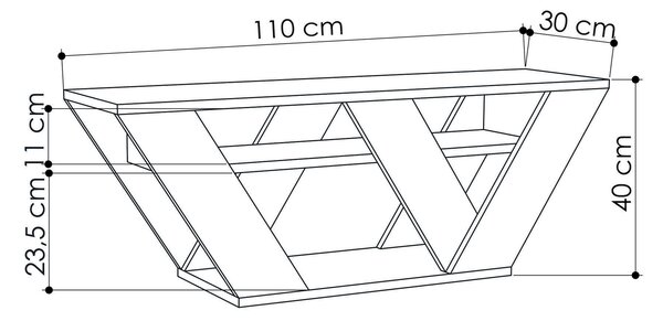 Z0ND0 Masă TV Parvati (antracit). 1067319