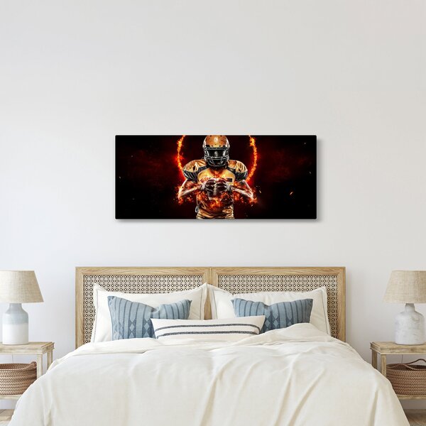 Tablou - Jucător de fotbal american (120x50 cm)