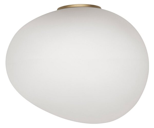 Foscarini Gregg media semi 1 aplică perete, grafit, reglabil, Alb, Camera de zi / sufragerie, Sticlă, Design