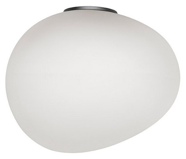 Foscarini Gregg media semi 2 aplică perete, grafit, reglabil, Alb, Camera de zi / sufragerie, Sticlă, Design