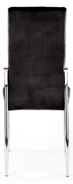 Scaun de bucaterie Darwin, negru/argintiu