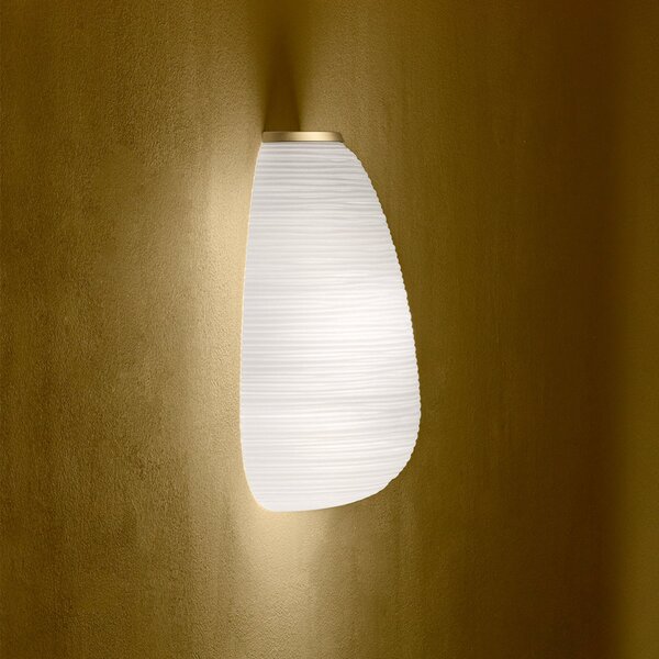 Foscarini Rituals 1 semi aplică de perete, auriu, reglabil, Alb, Camera de zi / sufragerie, Sticlă, Design