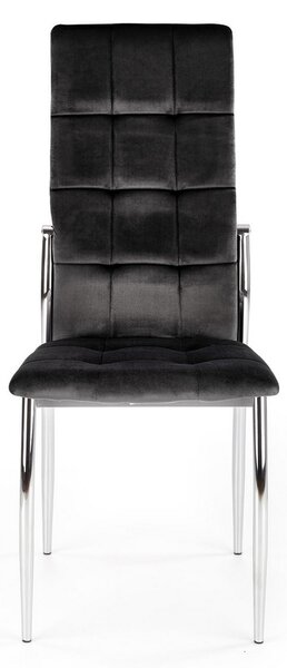 Scaun de bucaterie Darwin, negru/argintiu