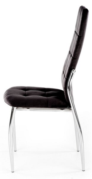Scaun de bucaterie Darwin, negru/argintiu