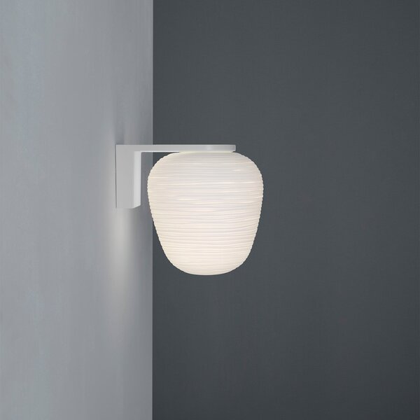 Foscarini Rituals 3 aplică perete, aspect felinar, reglabil, Alb, Camera de zi / sufragerie, Sticlă, Design, Priză de perete top