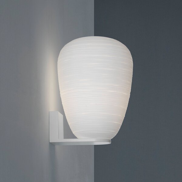 Foscarini Rituals 1 aplică de perete din sticlă, reglabil, Alb, Camera de zi / sufragerie, Sticlă, Design, Priză de perete top