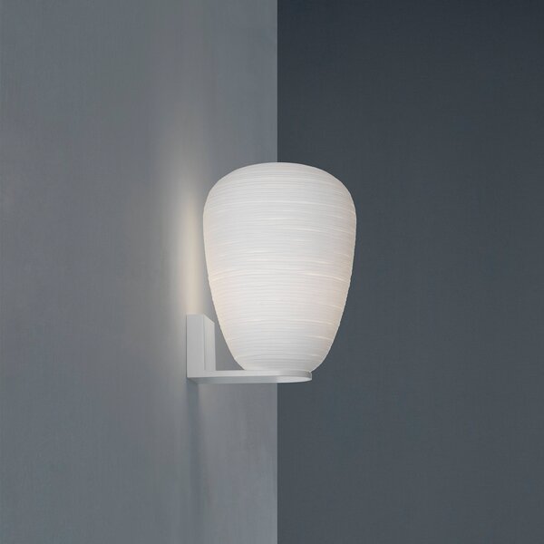 Foscarini Rituals 1 aplică de perete din sticlă, reglabil, Alb, Camera de zi / sufragerie, Sticlă, Design, Priză de perete top
