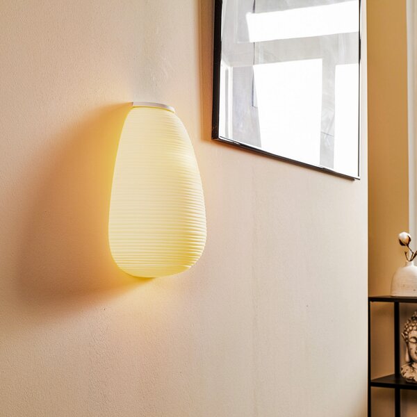 Foscarini Rituals 1 semi aplică de perete, alb, reglabil, Alb, Camera de zi / sufragerie, Sticlă, Design