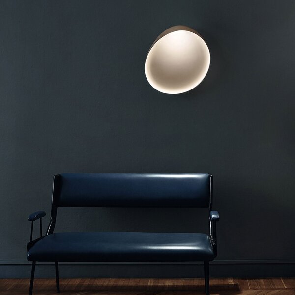 Foscarini Lake aplică de perete LED, fildeș, reglabil, Bej, Camera de zi / sufragerie, Plastic, Design