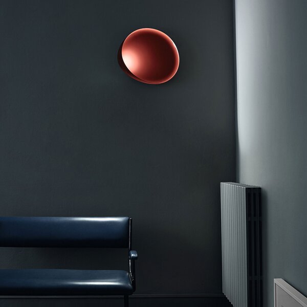 Foscarini Lake aplică de perete LED, roșu, reglabil, Roșu, Camera de zi / sufragerie, Plastic, Design