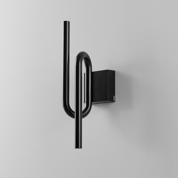 Foscarini Tobia aplică de perete LED negru, Negru, Camera de zi / sufragerie, Metal, Design