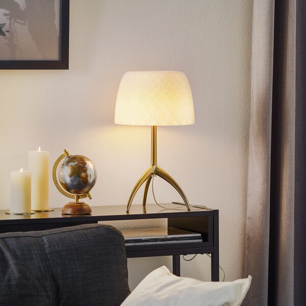 Foscarini Lumiere 30 grande pastille cu dimmer, reglabil, Alb, Camera de zi / sufragerie, Sticlă, Design, Tripod