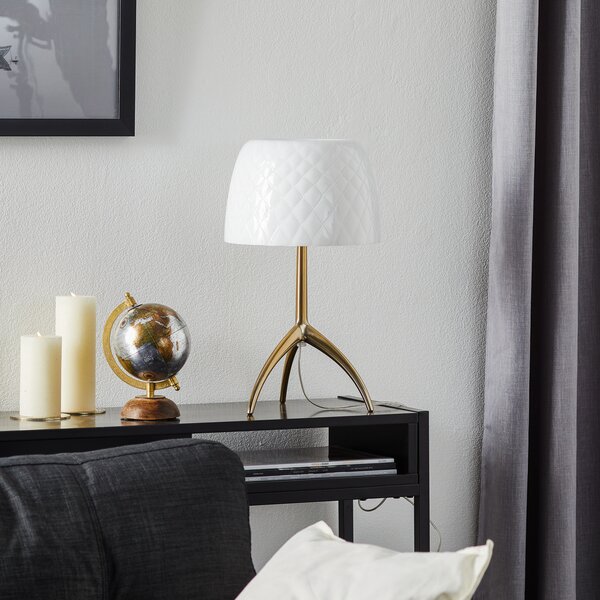 Foscarini Lumiere 30 grande pastille cu dimmer, reglabil, Alb, Camera de zi / sufragerie, Sticlă, Design, Tripod