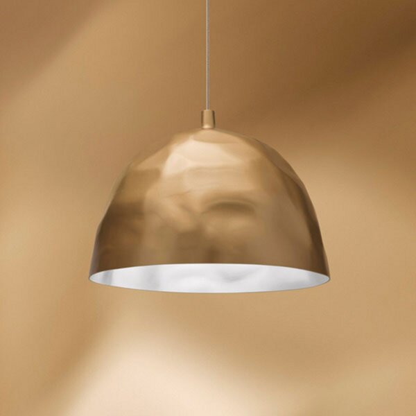 Foscarini Bump lampă pendul auriu, reglabil, Auriu / Alamă, Camera de zi / sufragerie, Plastic, Design