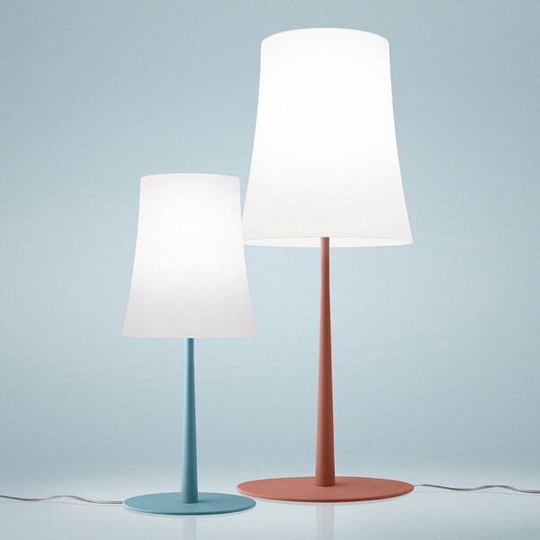 Foscarini Lampa de masă Birdie Easy Grande roșu cărămiziu, Roșu, Camera de zi / sufragerie, Metal, Design