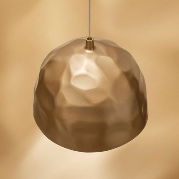 Foscarini Bump lampă pendul auriu, reglabil, Auriu / Alamă, Camera de zi / sufragerie, Plastic, Design