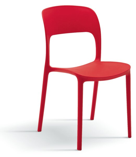Set 4 scaune ROSINNA -POLIPROPILENA- HORECA - ROSU - 4 BUCATI
