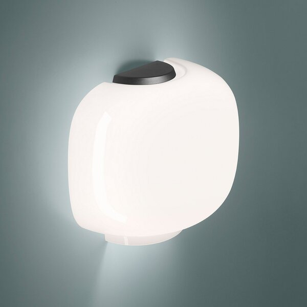 Foscarini Chouchin 3 Semi My Light alb/grafit, reglabil, Alb, Camera de zi / sufragerie, Sticlă, Design