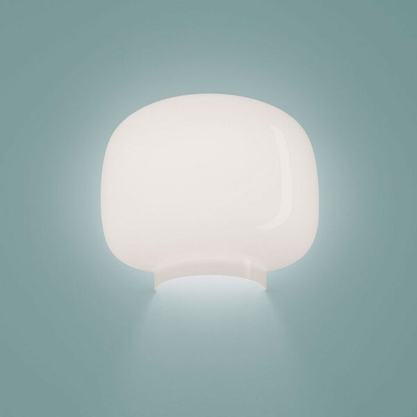 Foscarini Chouchin 3 Semi aplică de perete alb, reglabil, Alb, Camera de zi / sufragerie, Sticlă, Design