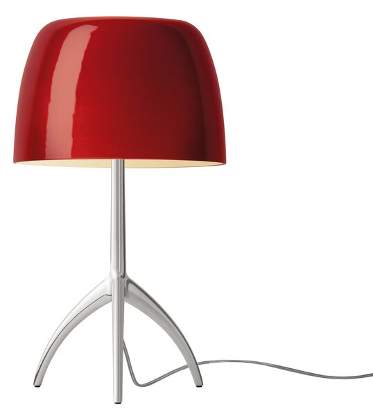 Foscarini Lumiere piccola alu/roșu dimabilă, reglabil, Roșu, Camera de zi / sufragerie, Sticlă, Design