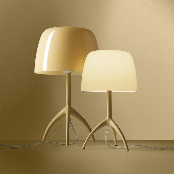 Foscarini Lumiere Nuances grande dimabilă sahara, reglabil, Bej, Camera de zi / sufragerie, Sticlă, Design