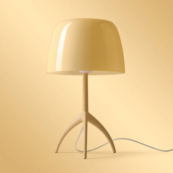 Foscarini Lumiere Nuances grande dimabilă sahara, reglabil, Bej, Camera de zi / sufragerie, Sticlă, Design
