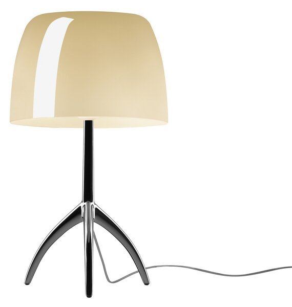 Foscarini Lumiere grande negru/crem dimabilă, reglabil, Bej, Camera de zi / sufragerie, Sticlă, Design