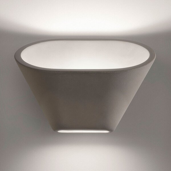 Foscarini Aplică Aplomb R7s din beton, gri, reglabil, Gri, Camera de zi / sufragerie, Beton, Design