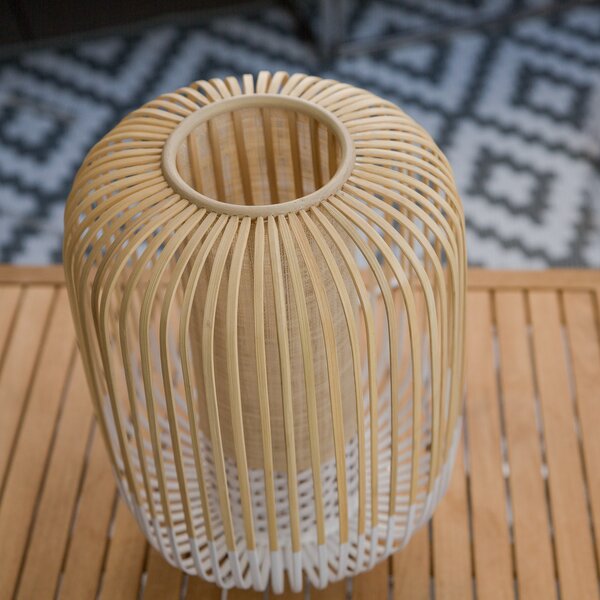 Forestier Bamboo Light M lampă de masă 39 cm alb, Alb, Camera de zi / sufragerie, Bamboo, Design