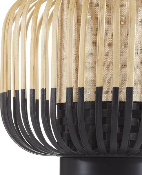 Forestier Bamboo Light S lampă de masă 24 cm negru, Negru, Camera de zi / sufragerie, Bamboo, Design
