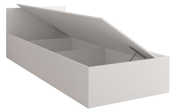 Pat de o persoană 90 cm Oleg I (Alb) (cu sp. depozitare). Promo -12%. 1071613