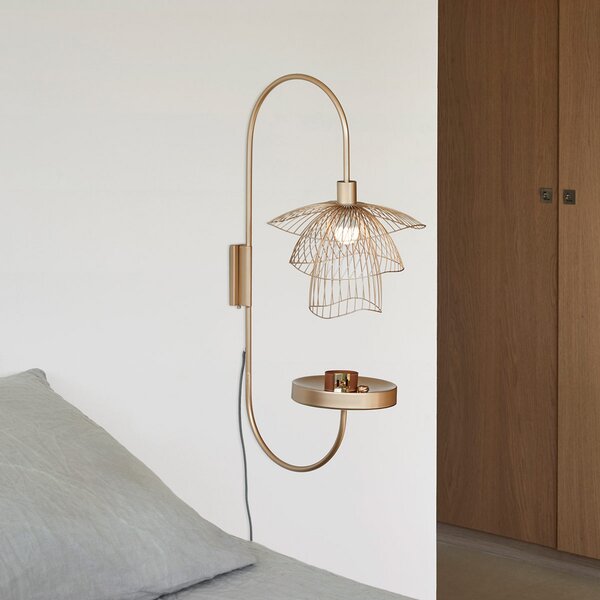 Forestier Papillon XS, crem, metal, E14, Bej, Camera de zi / sufragerie, Metal, Design