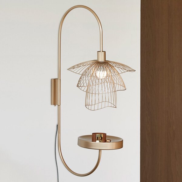 Forestier Papillon XS, crem, metal, E14, Bej, Camera de zi / sufragerie, Metal, Design