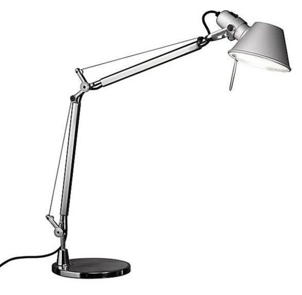 Lampă de masă Artemide, Metalic, Studiu / Birou, Aluminiu, Design