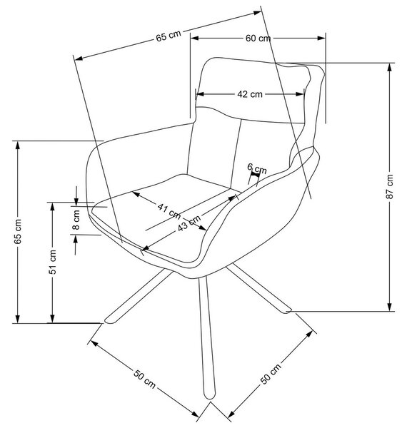 Scaun de bucaterie Leary, gri