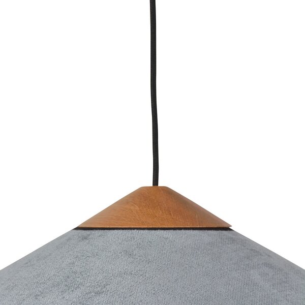 Forestier Lampă suspendată Cymbal S, albastru atlantic, Ø 50 cm, E27, reglabil, Albastru, Camera de zi / sufragerie, Țesătură / Textil, Design