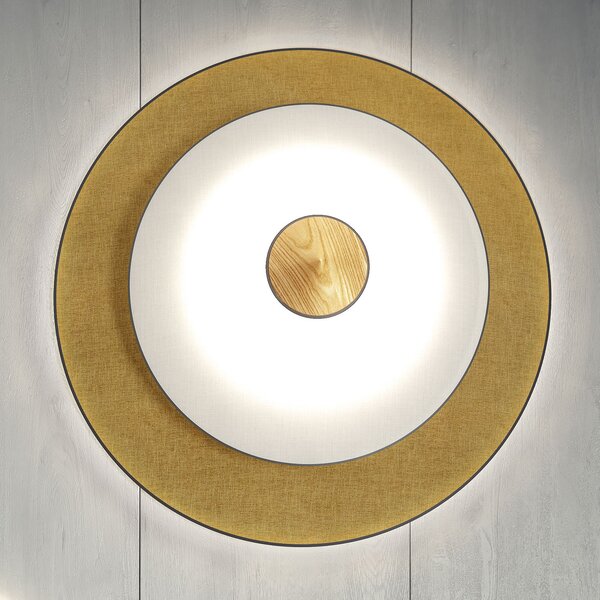 Forestier Cymbal S aplică de perete LED, bronz, Bronz / Alamă Veche, Camera de zi / sufragerie, Țesătură / Textil, Design