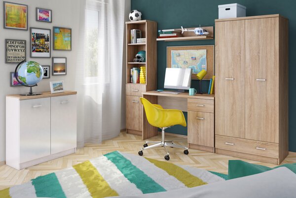KONDELA Birou PC 1D1S/120, stejar Sonoma, TOPTY TIP 36