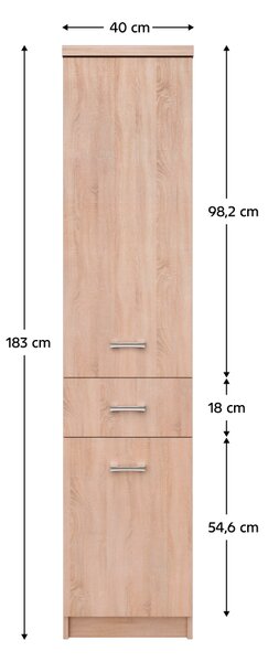 KONDELA Raft 2D1S, stejar Sonoma, universal, TOPTY TIP 31