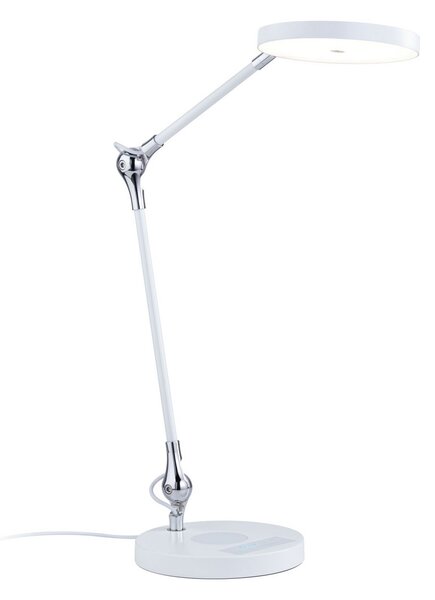 Lampă de masă Paulmann, Numis, reglabil, Alb, Studiu / Birou, Metal, Modern