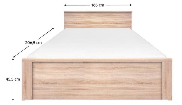 Pat matrimonial 160 cm Topta Typ 45 160 (Stejar sonoma). 1075480
