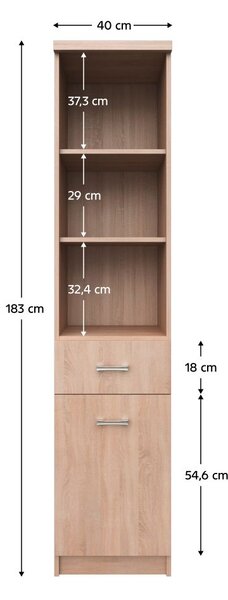 Raft Topta Typ 33 1D1S (Stejar sonoma). 1075482