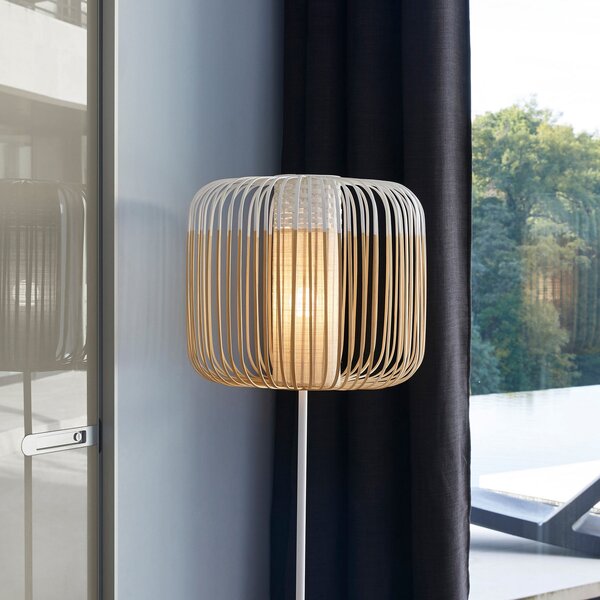 Forestier Bamboo Light lampă de podea 1 bec alb, Alb, Camera de zi / sufragerie, Bamboo, Design